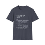 Teacher Definition T-Shirt (V4) - Heather Navy / S - T-Shirt