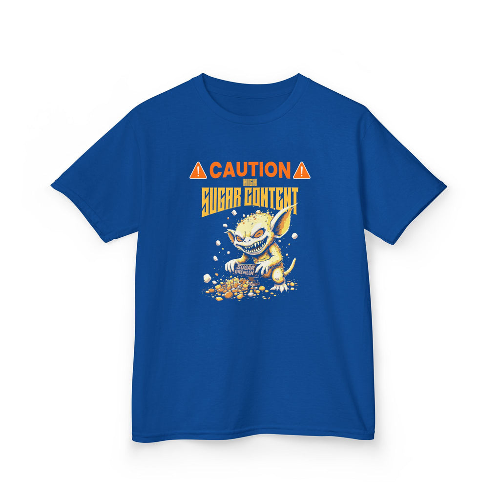 ⚠️Caution⚠️High Sugar Content Halloween T-Shirt (for Kids/Teens) - XS / Royal - Kids clothes