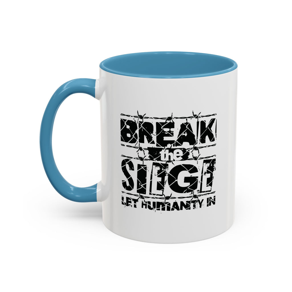 Break the Siege Accent Coffee Mug - 11oz / Light Blue