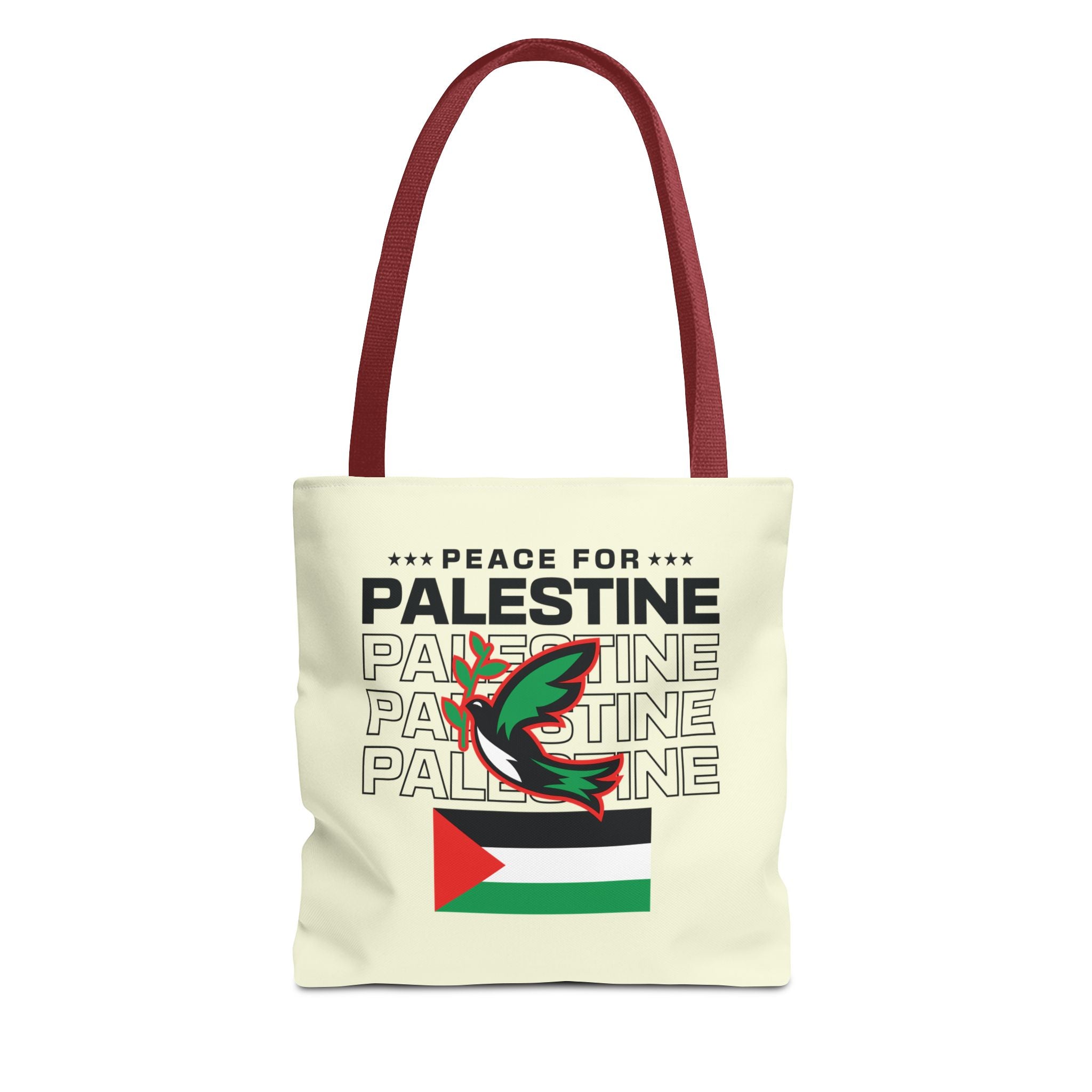 Peace for Palestine Tote Bag - 13’’ × / Red - Bags