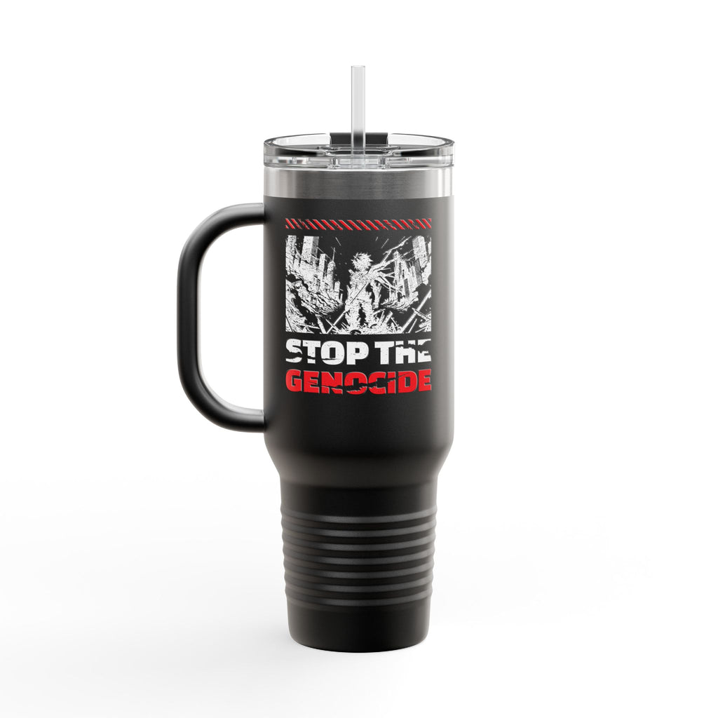 Stop the Genocide Insulated Travel Mug - 40oz / Black
