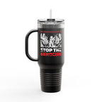 Stop the Genocide Insulated Travel Mug - 40oz / Black