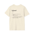 School Definition T-Shirt (V2 - Back Print) - Natural / S - T-Shirt