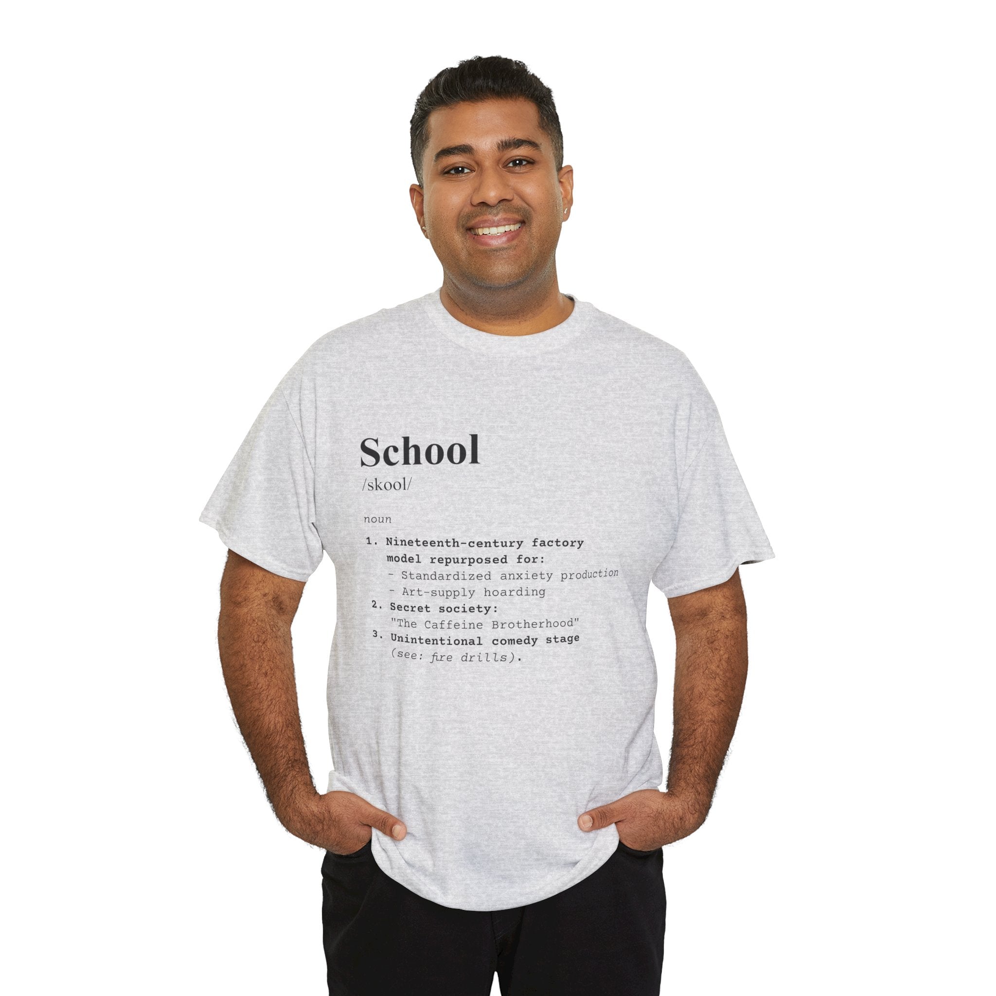 School Definition Unisex Tee Perfect for Students Teachers Casual Wear Back to School Birthday Gifts Graduation