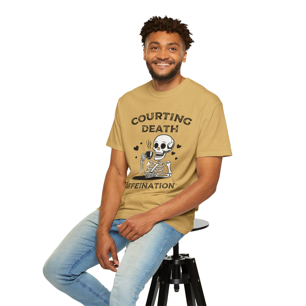 Coffee Skeleton Shirt | Humorous Caffeine Addict Tee - T-Shirt