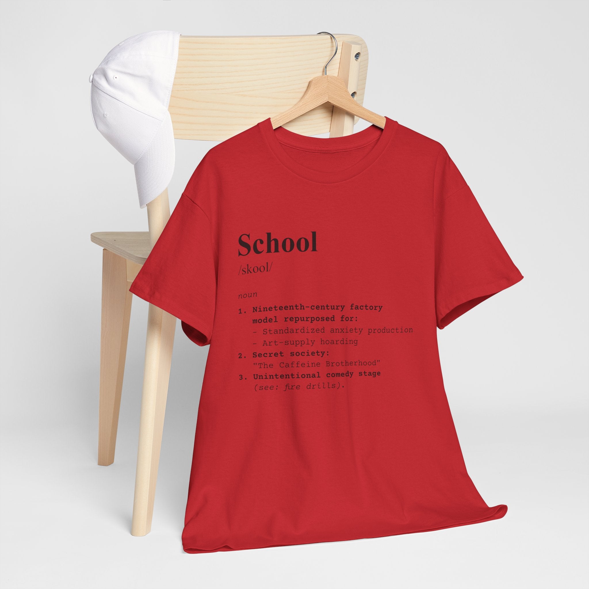 School Definition Unisex Tee Perfect for Students Teachers Casual Wear Back to School Birthday Gifts Graduation