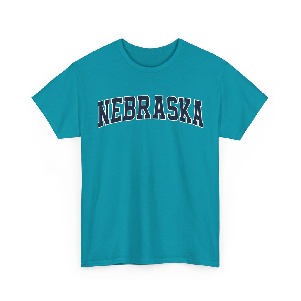 Nebraska Vintage Varsity Unisex T-shirt - Tropical Blue / S - T-Shirt