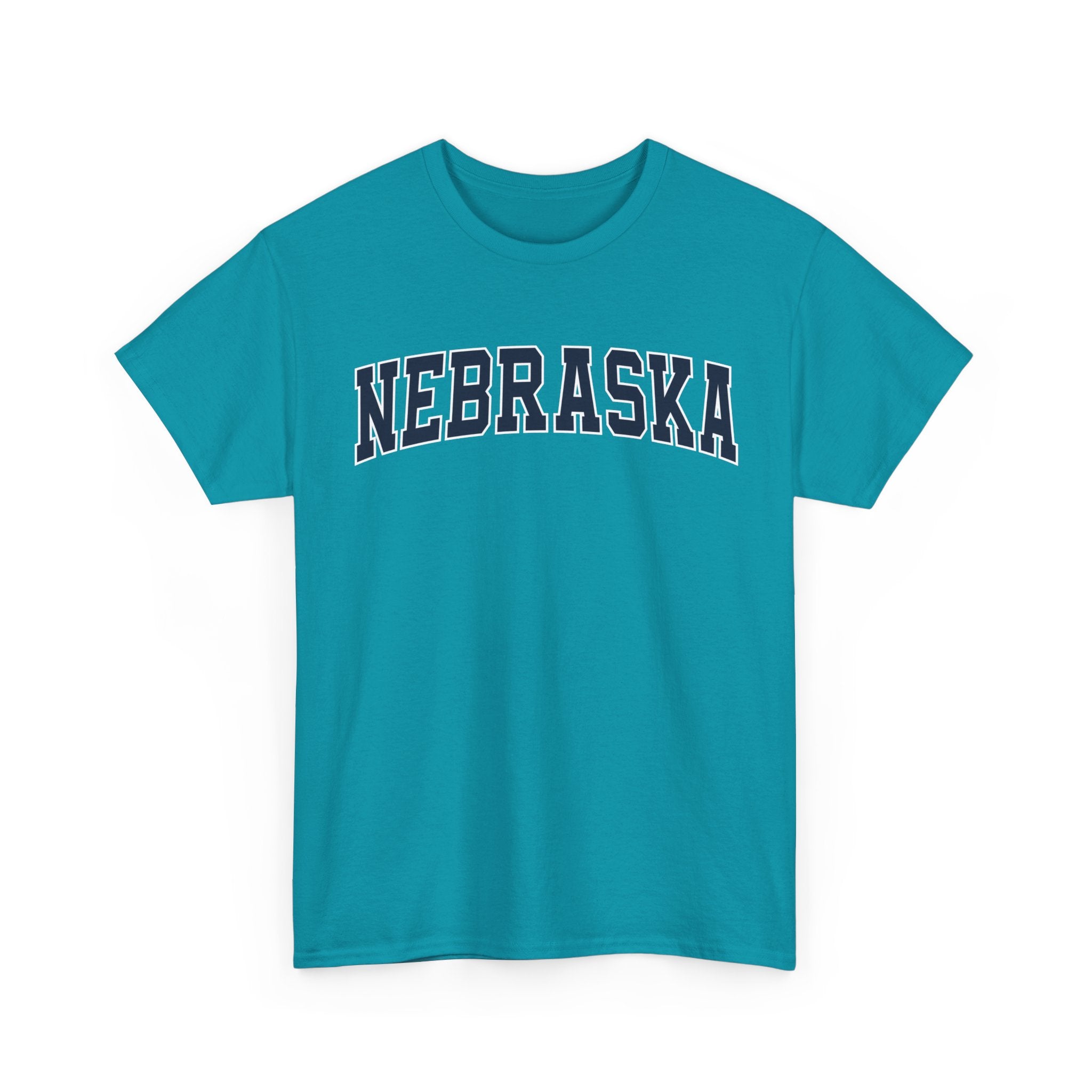 Nebraska Vintage Varsity Unisex T-shirt - Tropical Blue / S - T-Shirt