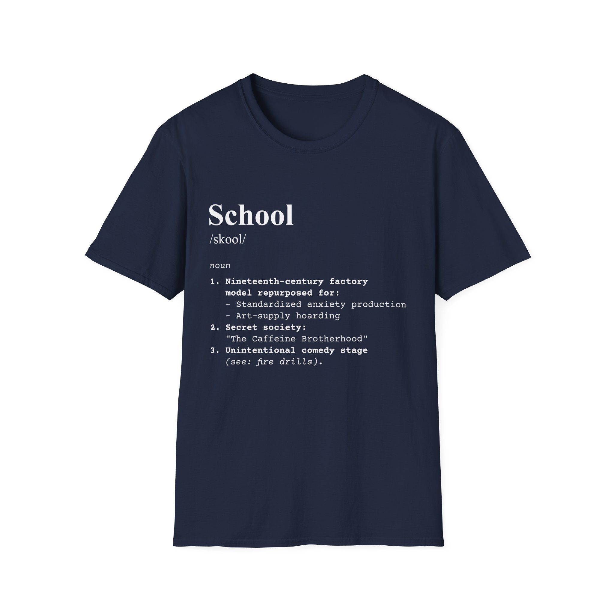School Definition T-Shirt (V3) - Navy / S - T-Shirt
