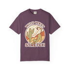 Cat Cowboy Yoga T-Shirt | Wild West Adventure Graphic Tee - Berry / S