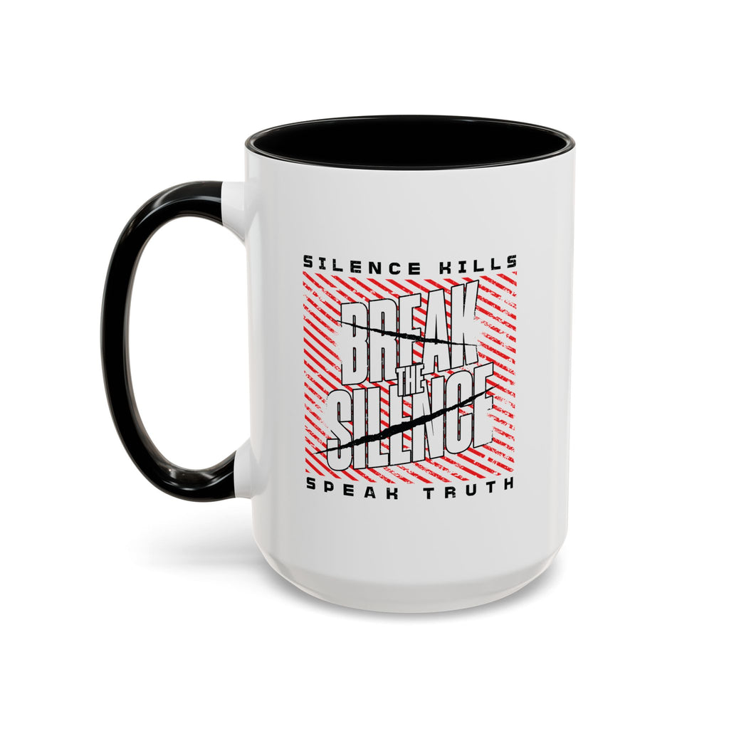 Break the Silence Accent Coffee Mug - 15oz / Black