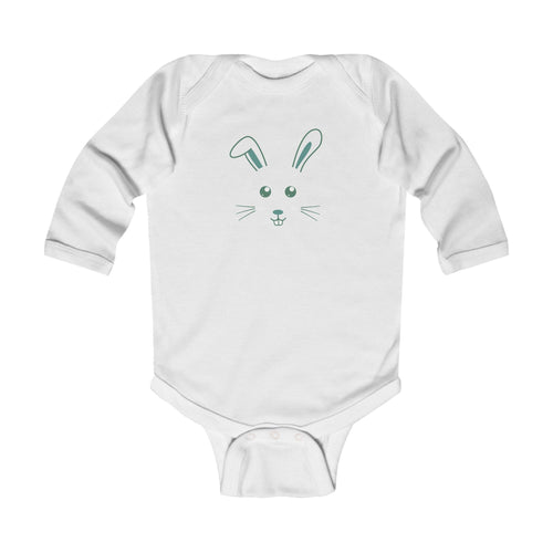 Cute Bunny Infant Long Sleeve Bodysuit - White / NB (0-3M) - Kids clothes