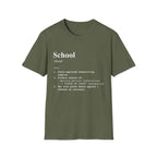 School Definition T-Shirt (V2) - Military Green / S - T-Shirt