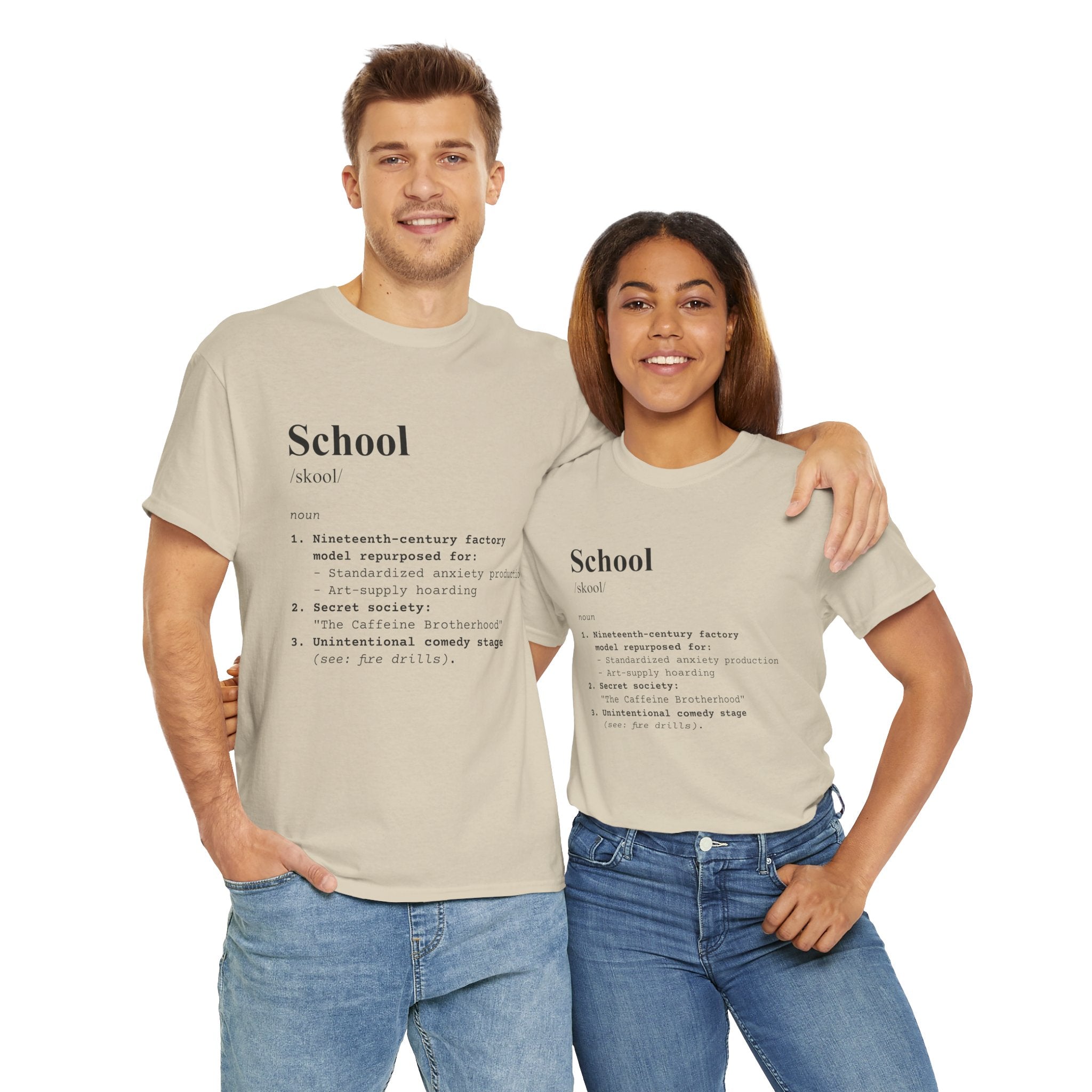 School Definition Unisex Tee Perfect for Students Teachers Casual Wear Back to School Birthday Gifts Graduation