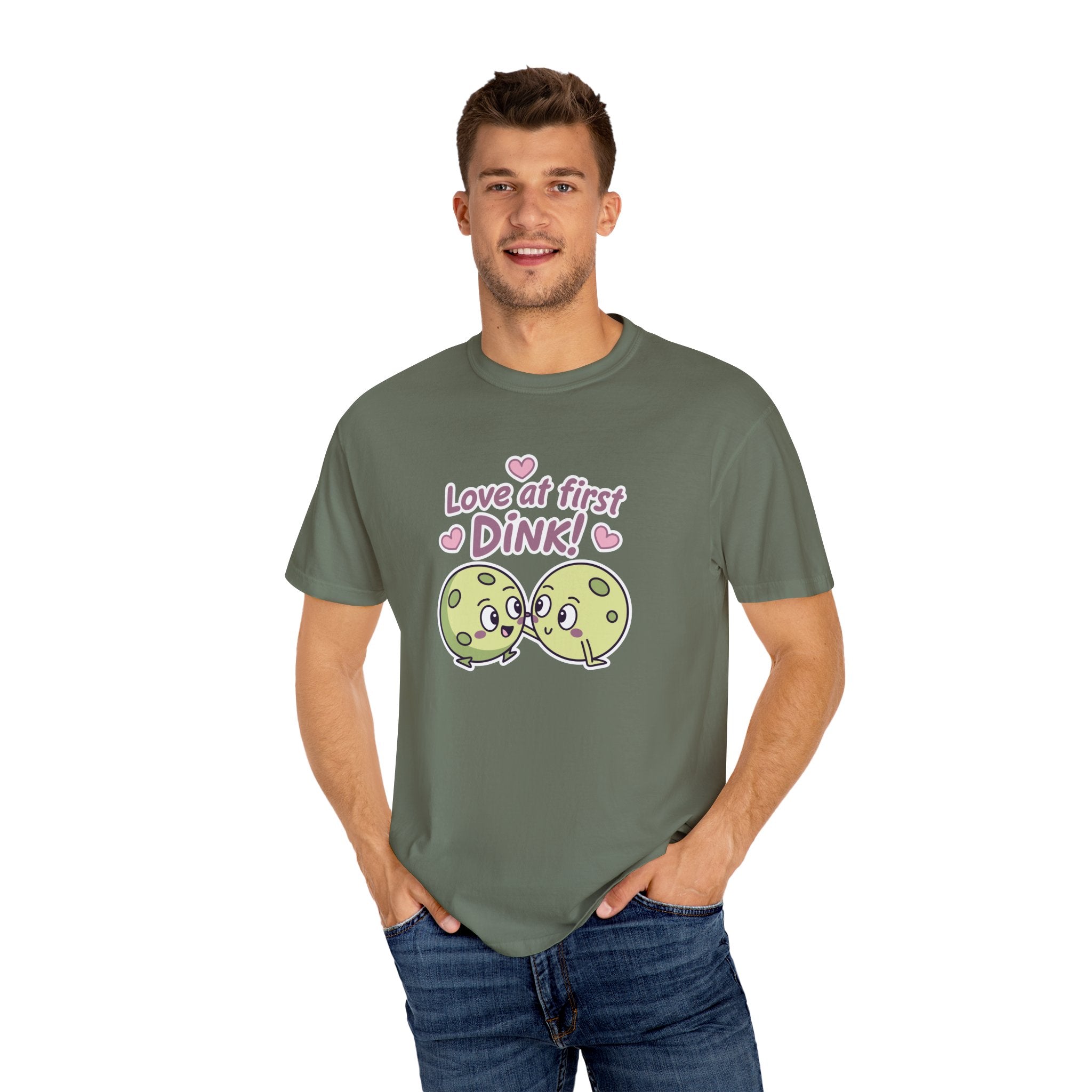 ’Love At First DINK’ Pickleball T-Shirt | Funny Couples Gift Tee