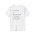 Teacher Definition T-Shirt (V2 - Back Print) - White / S - T-Shirt