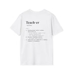 Teacher Definition T-Shirt (V2 - Back Print) - White / S - T-Shirt