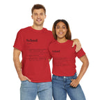 School Definition Unisex Tee Perfect for Students Teachers Casual Wear Back to School Birthday Gifts Graduation