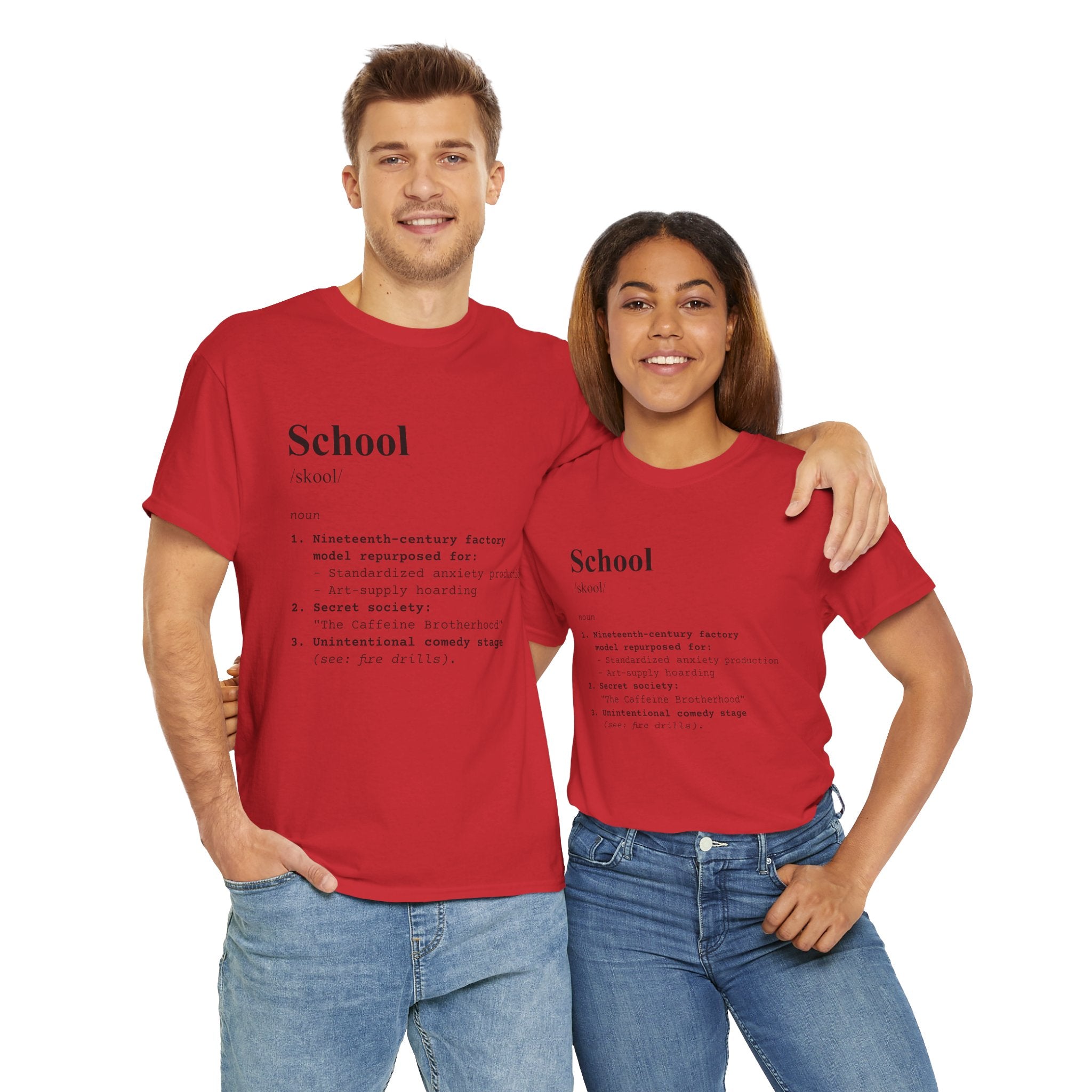 School Definition Unisex Tee Perfect for Students Teachers Casual Wear Back to School Birthday Gifts Graduation