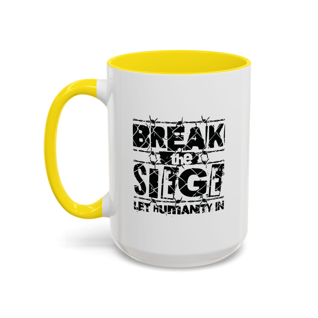 Break the Siege Accent Coffee Mug - 15oz / Yellow