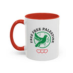 Free Palestine Accent Coffee Mug - 11oz / Red