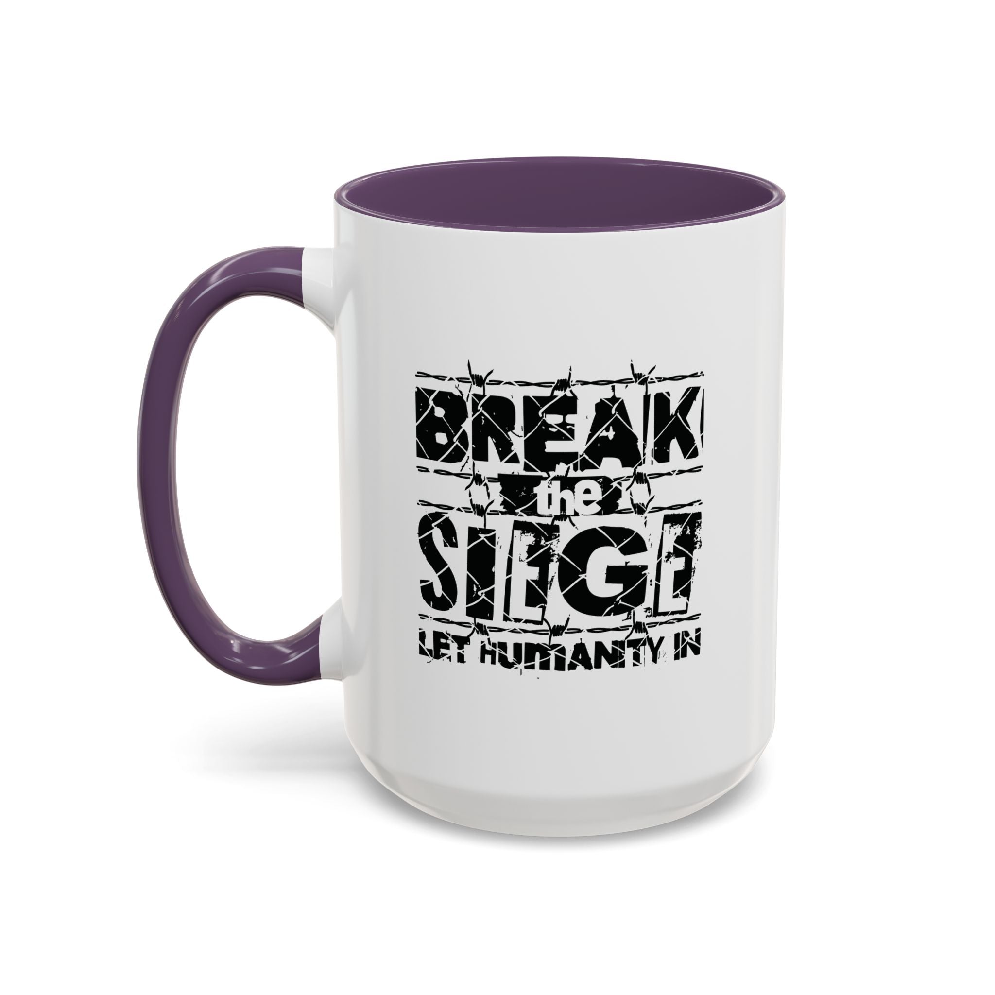Break the Siege Accent Coffee Mug - 15oz / Purple
