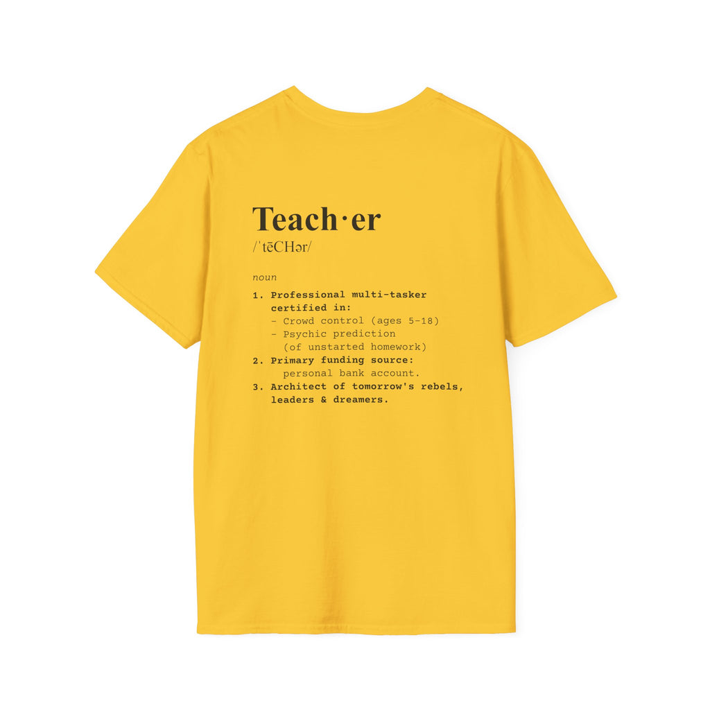 Teacher Definition T-Shirt (V2 - Back Print) - Daisy / S - T-Shirt