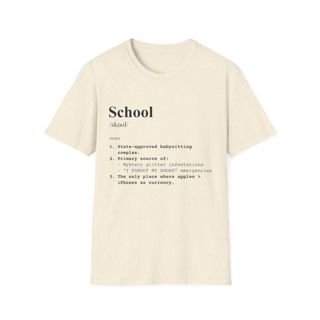 School Definition T-Shirt (V2) - Natural / S - T-Shirt