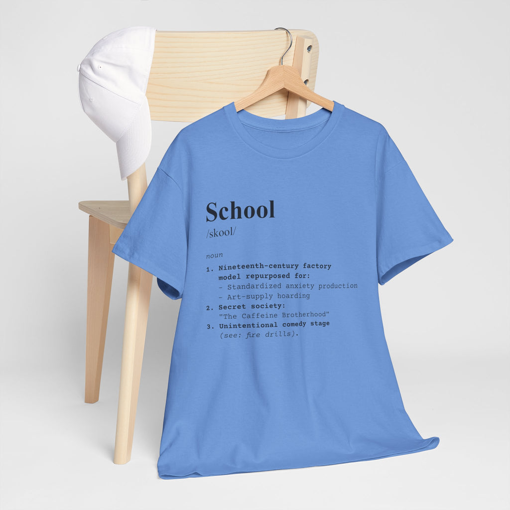 School Definition Unisex Tee Perfect for Students Teachers Casual Wear Back to School Birthday Gifts Graduation