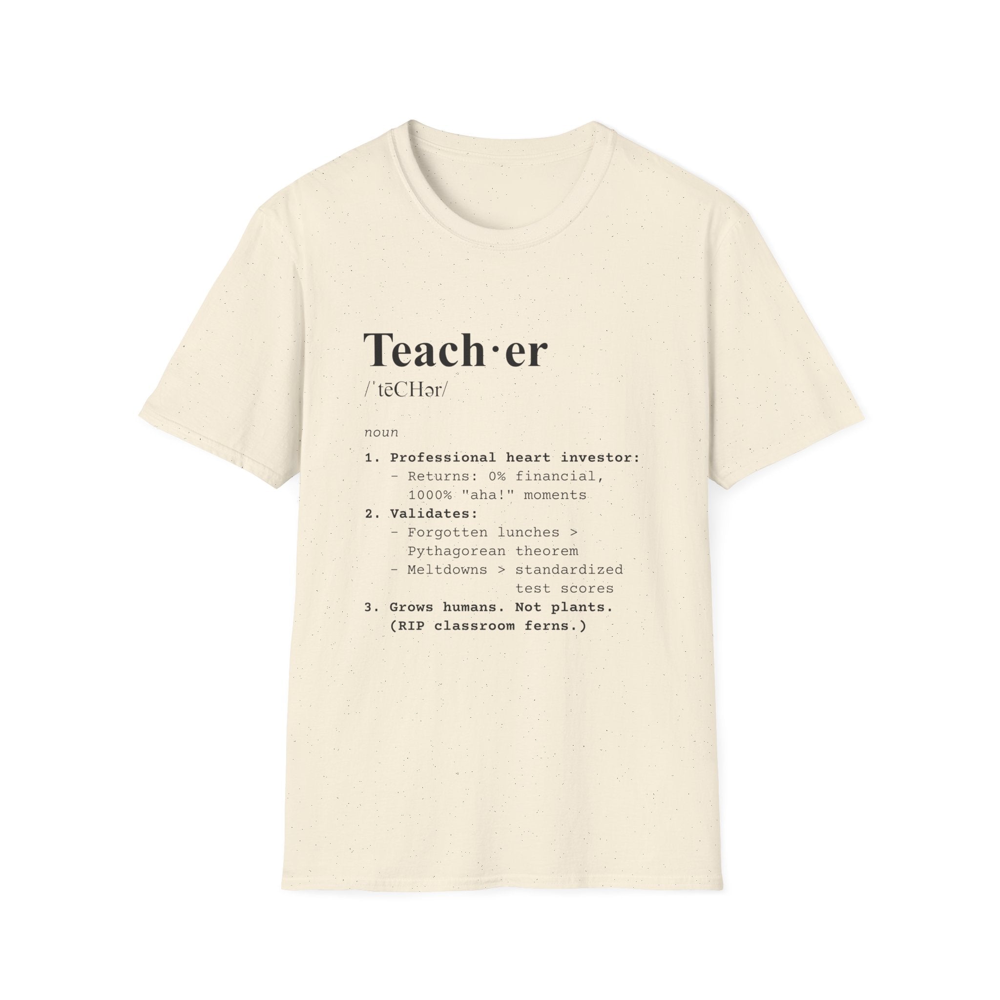 Teacher Definition T-Shirt (V4) - Natural / S - T-Shirt
