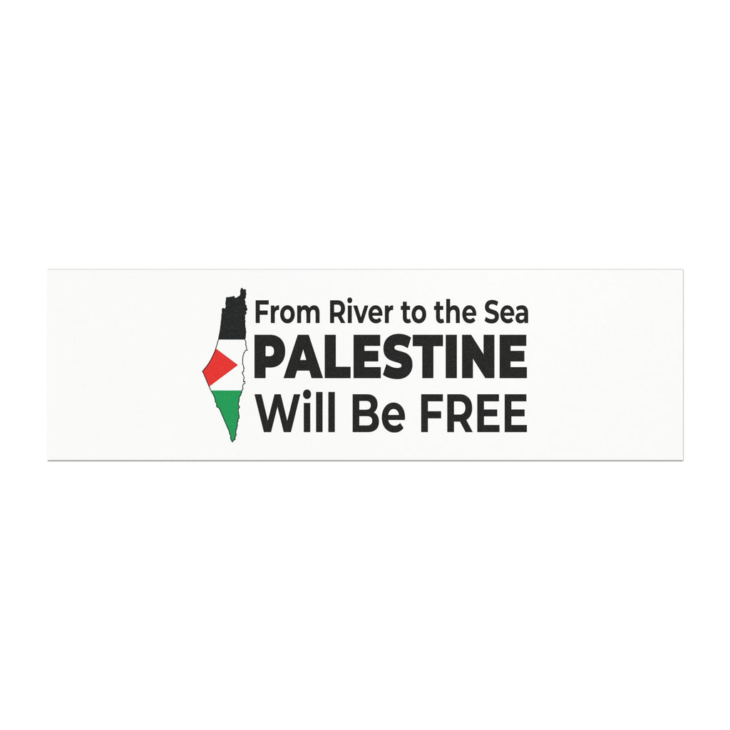 Palestine Freedom Car Magnet - 10’’ × 3’’ / Rectangle / 1 pc - Home Decor