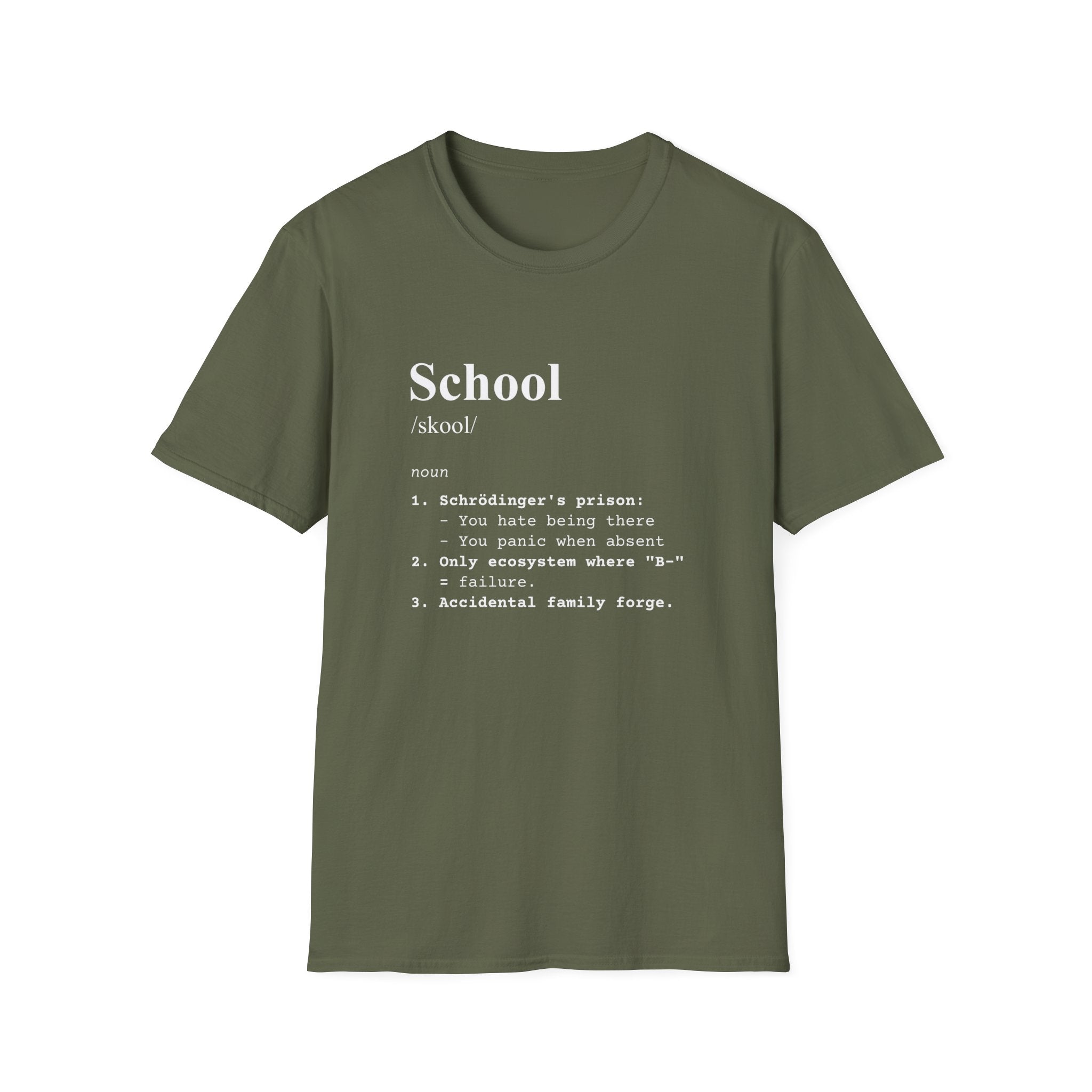 School Definition T-Shirt (V5) - Military Green / S - T-Shirt