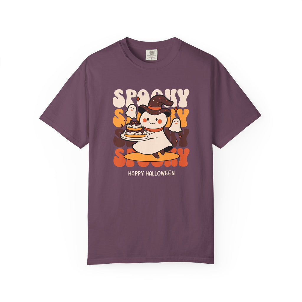 Spooky Halloween T-Shirt: Ghost Graphic Tee Design - Berry / S - T-Shirt
