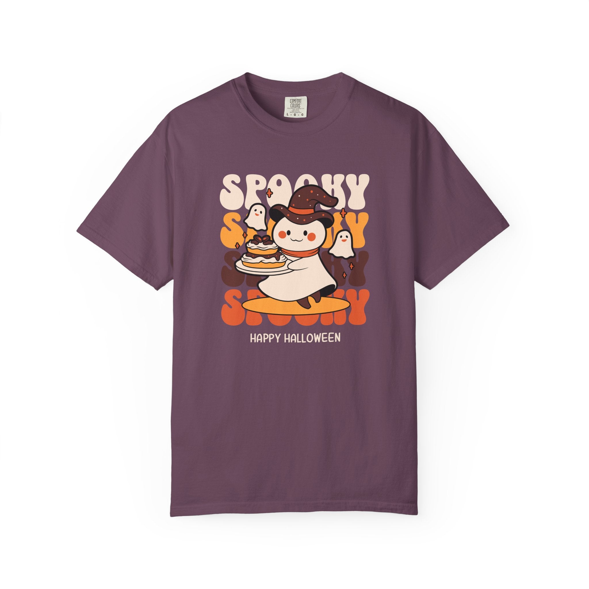 Spooky Halloween T-Shirt: Ghost Graphic Tee Design - Berry / S - T-Shirt