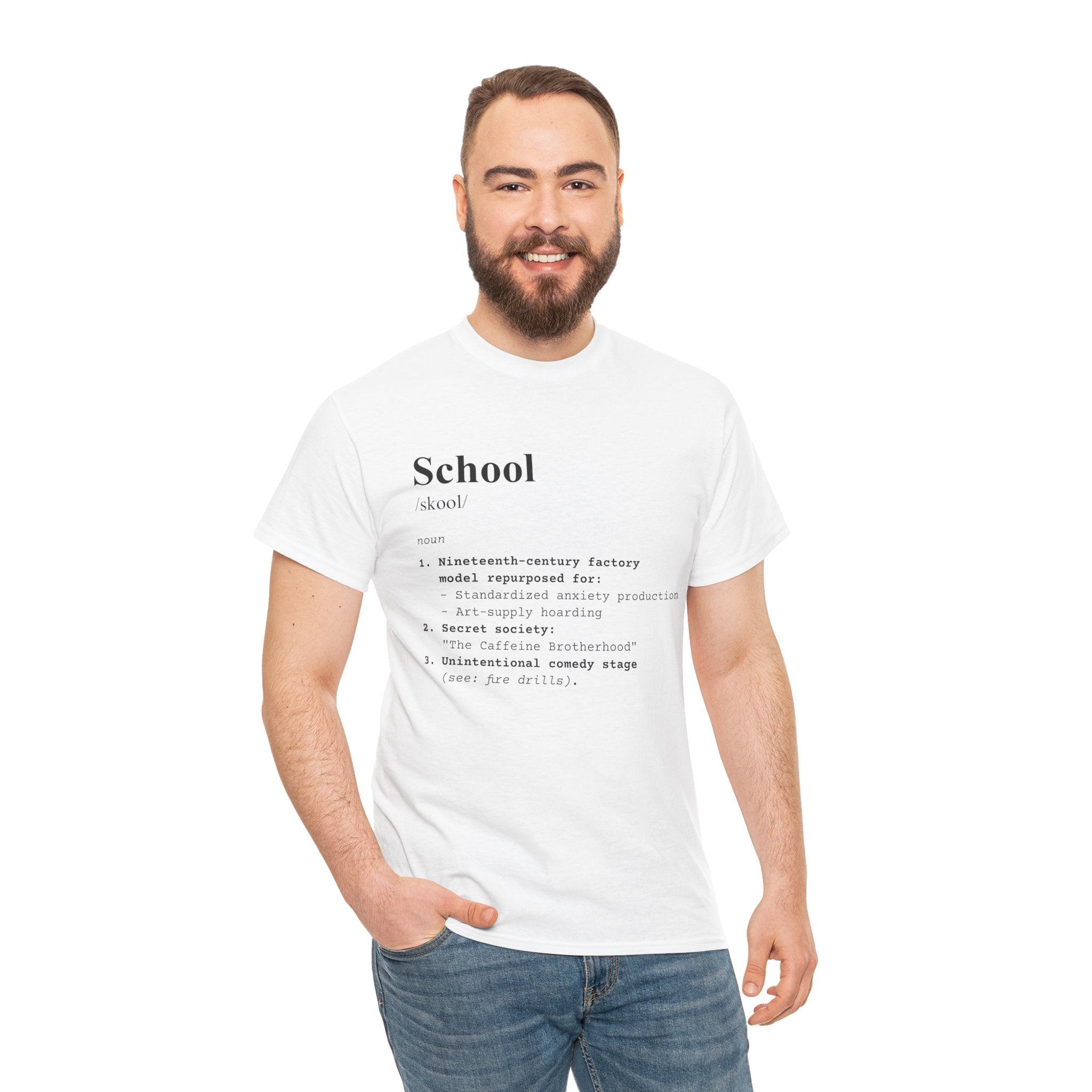 School Definition Unisex Tee Perfect for Students Teachers Casual Wear Back to School Birthday Gifts Graduation