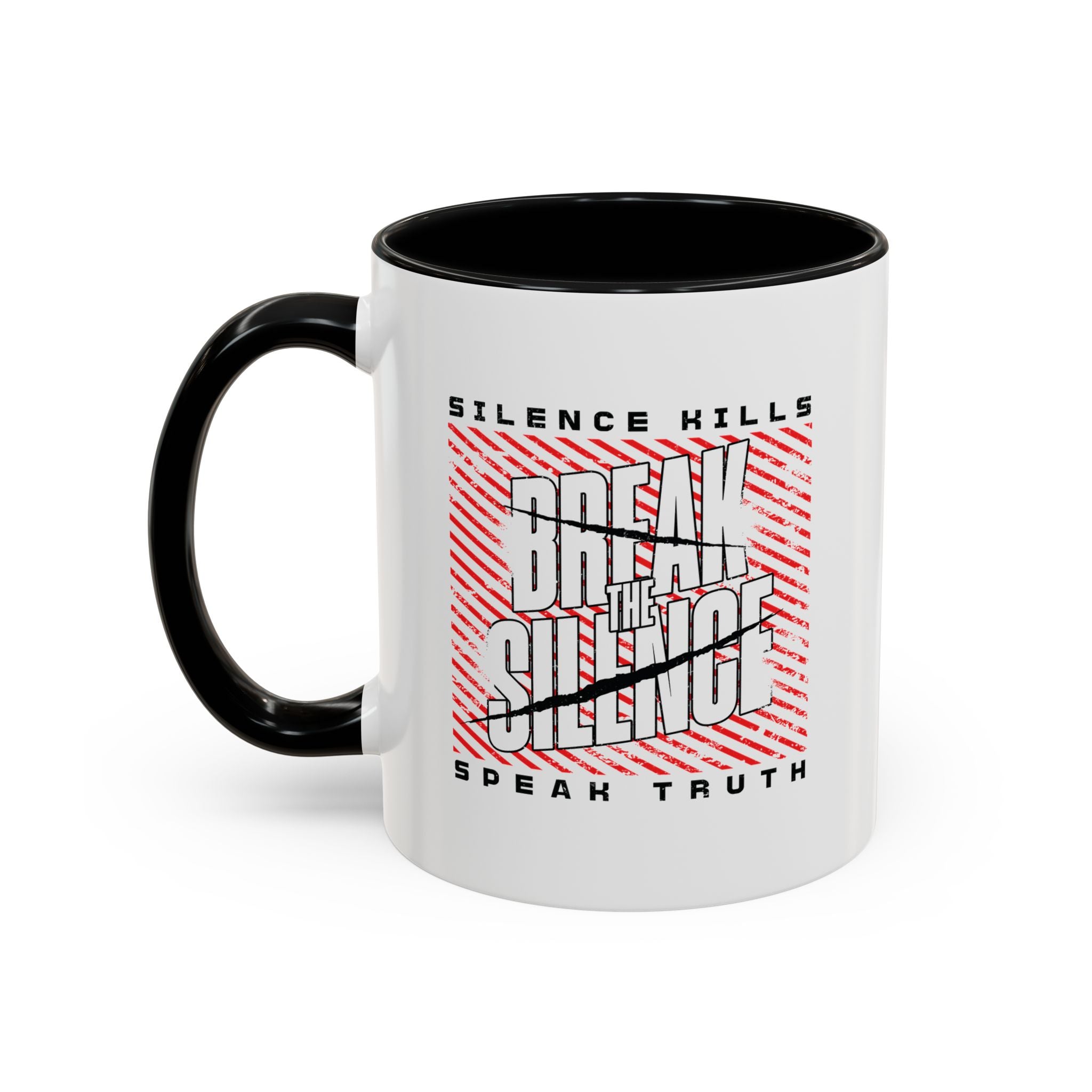 Break the Silence Accent Coffee Mug - 11oz / Black