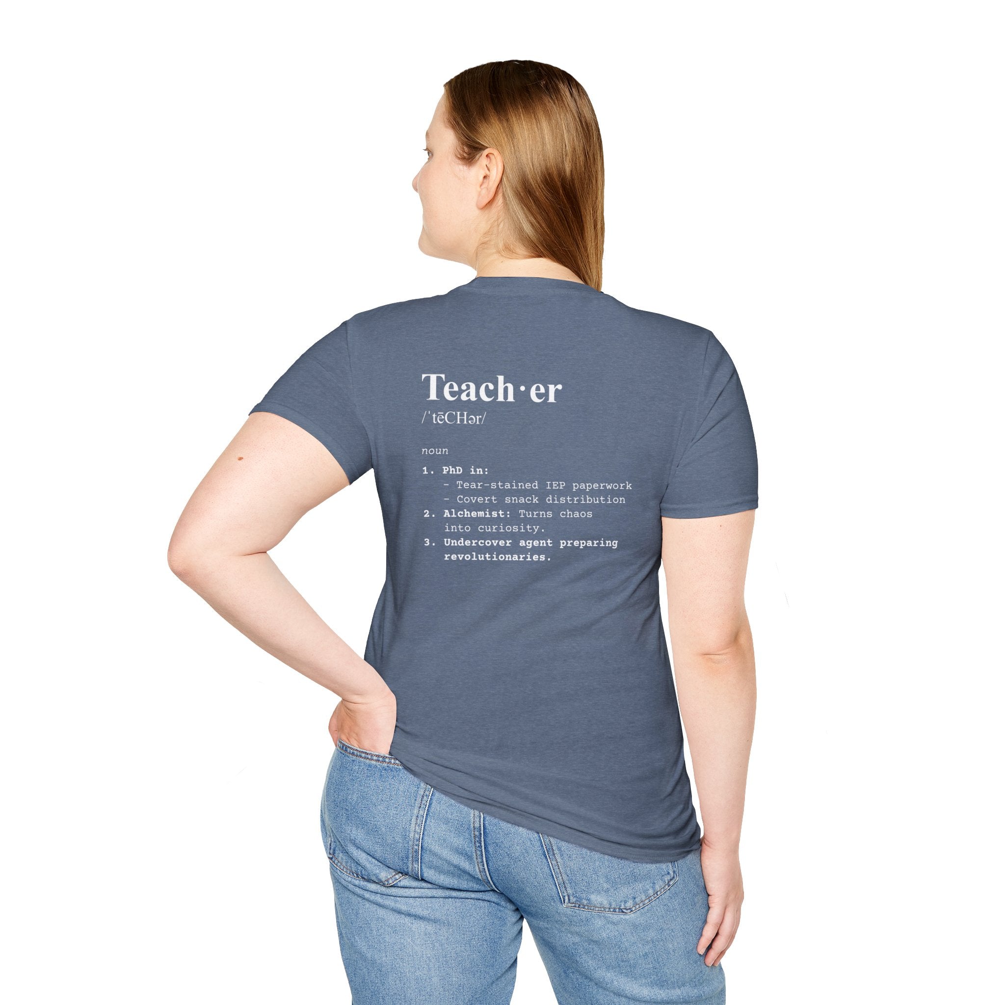 Teacher Definition T-Shirt (V5 - Back Print) - T-Shirt