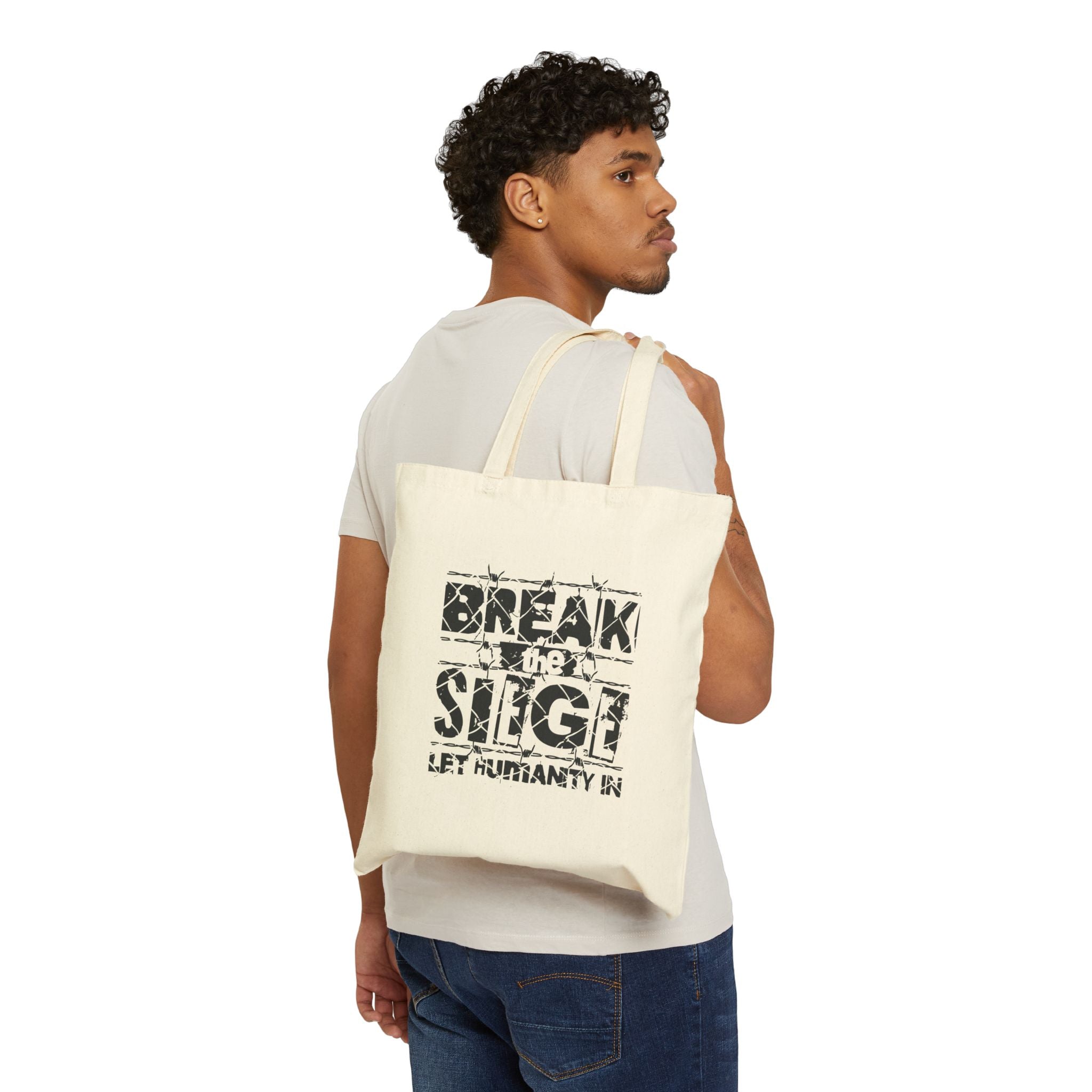 Break the Siege Cotton Canvas Tote Bag - Bags
