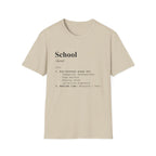 School Definition T-Shirt (V4) - Sand / S - T-Shirt