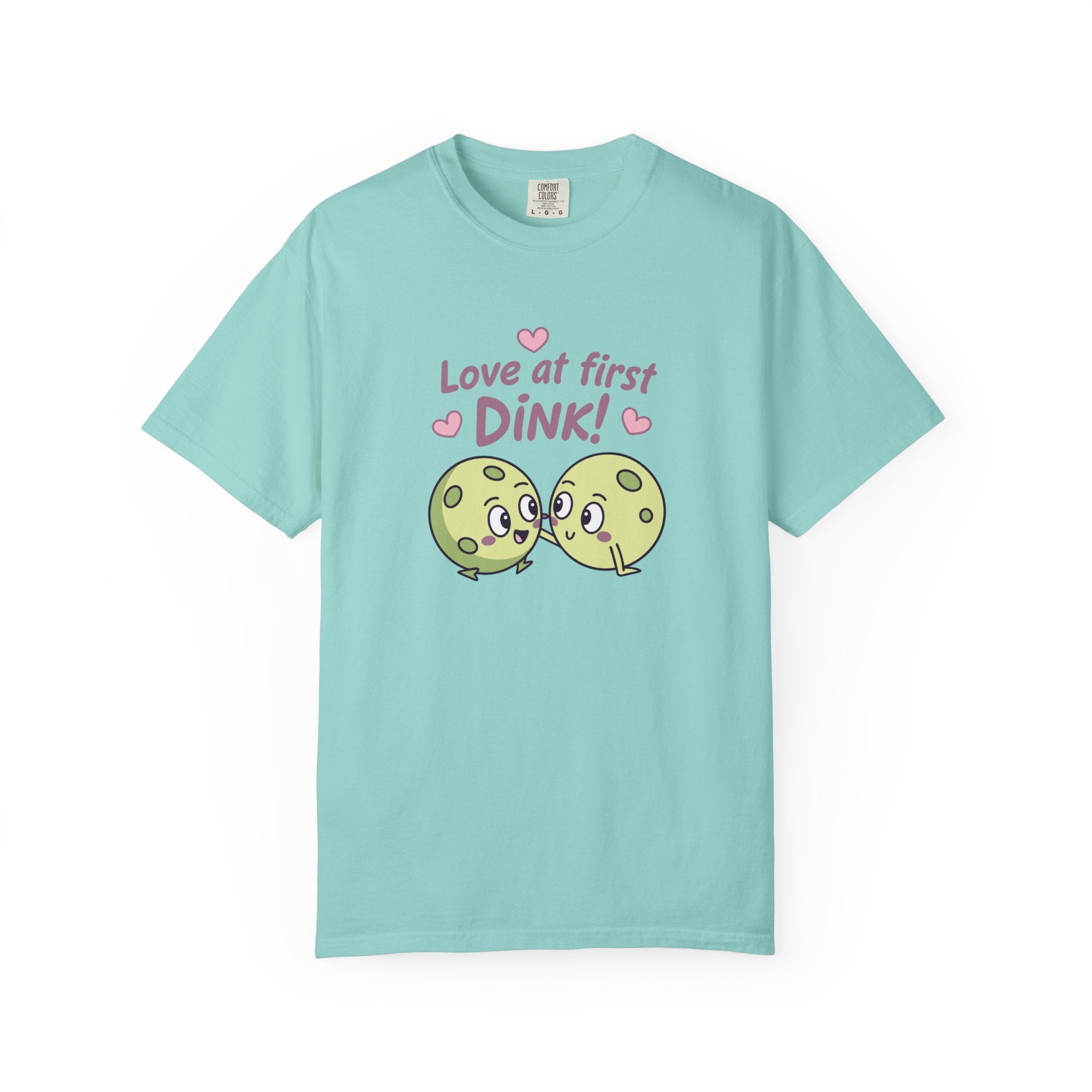 ’Love At First DINK’ Pickleball T-Shirt | Funny Couples Gift Tee - Chalky Mint / S