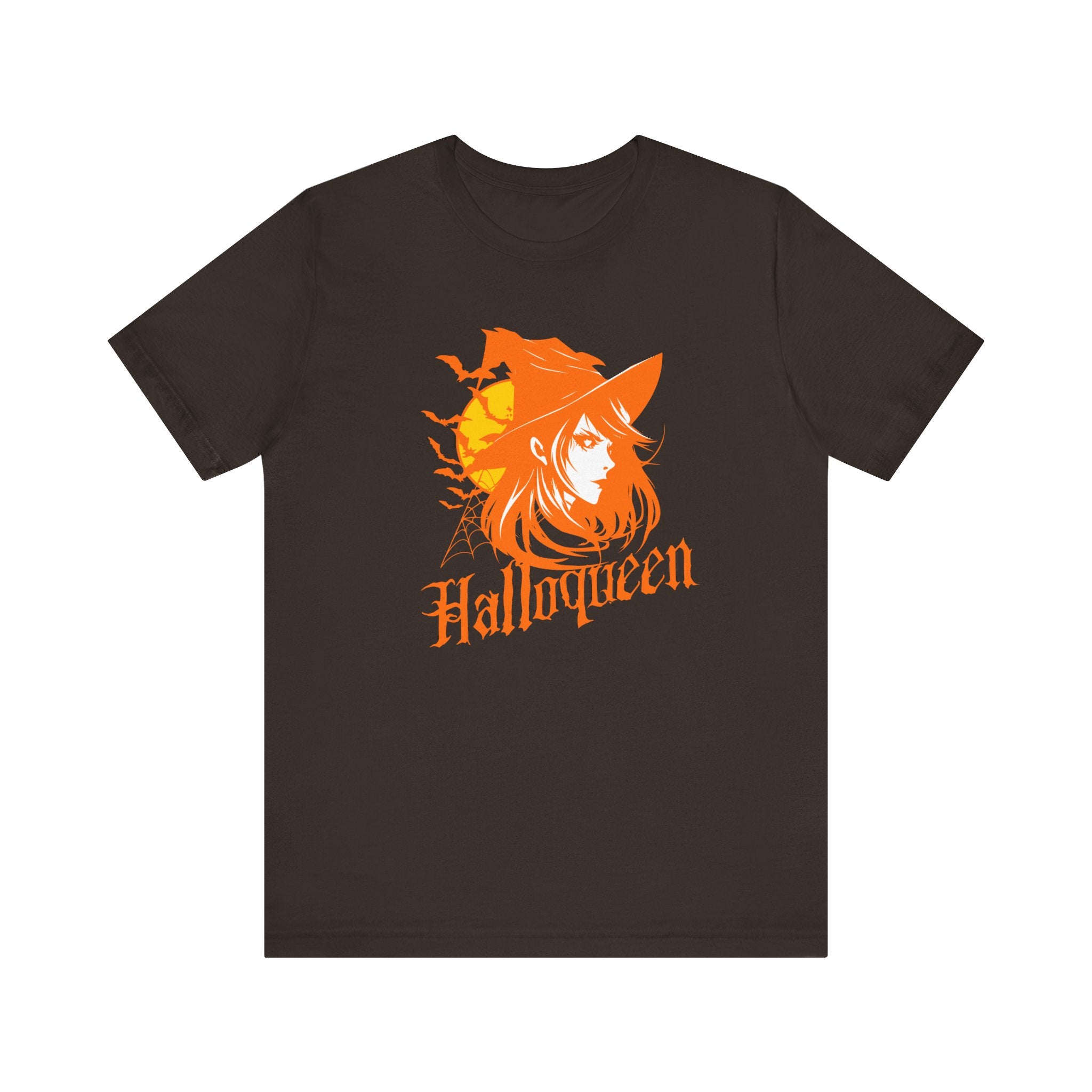 Halloqueen Witch T-Shirt: Sassy Halloween Queen Tee with Vintage Retro Design - Brown / S - T-Shirt