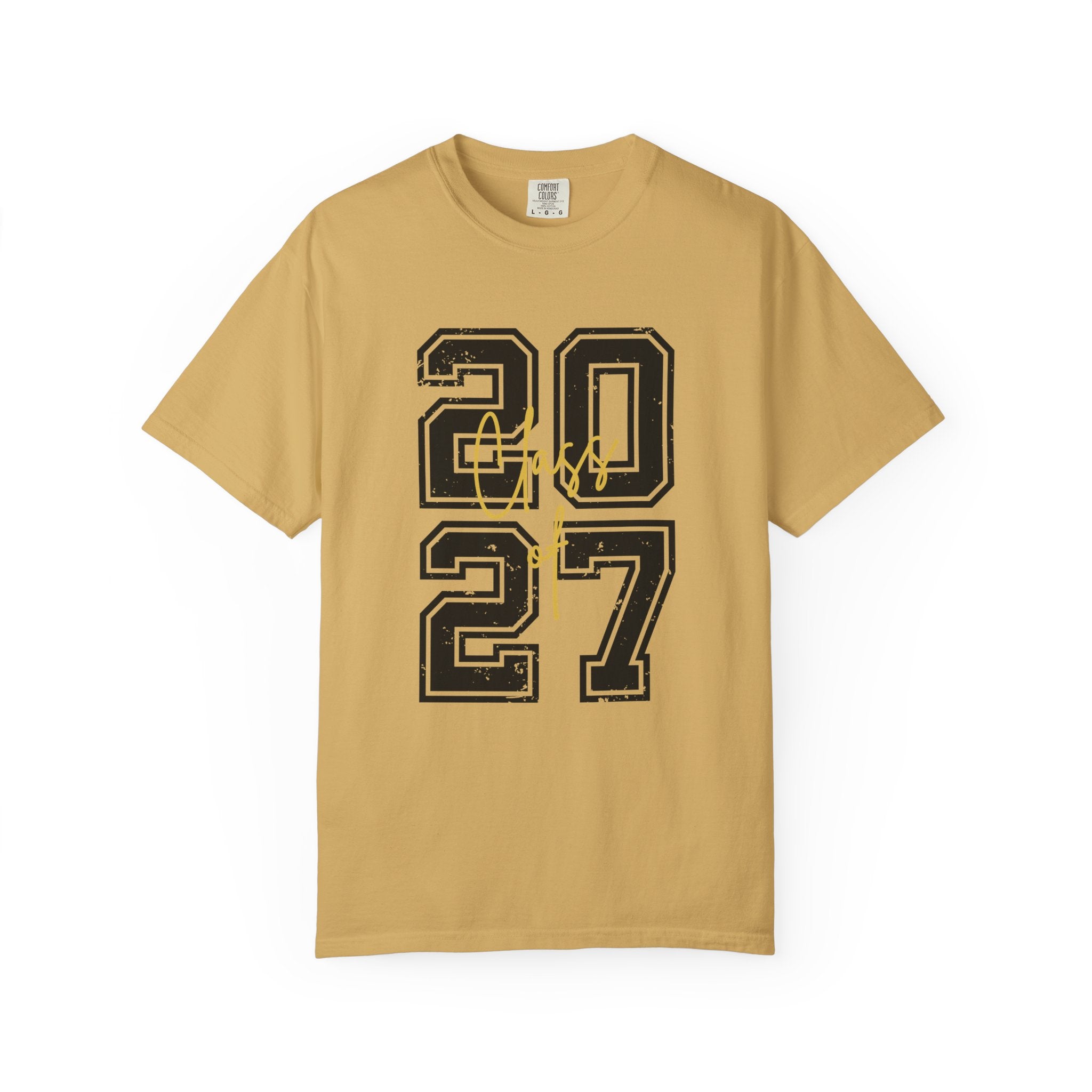 Class of 2027 T-Shirt — Graduation Senior Year Tee - Mustard / S - T-Shirt