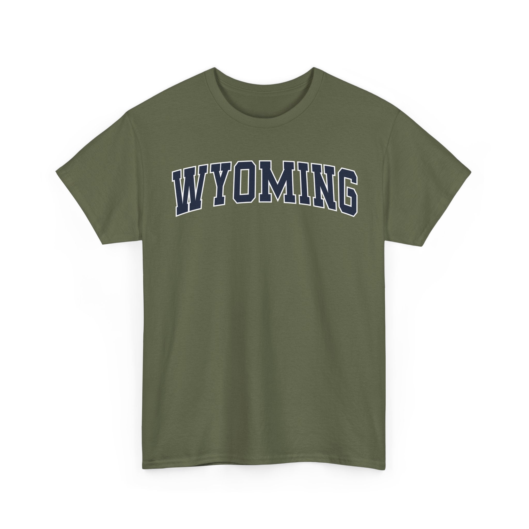 Wyoming Vintage Varsity T-shirt - Military Green / S - T-Shirt