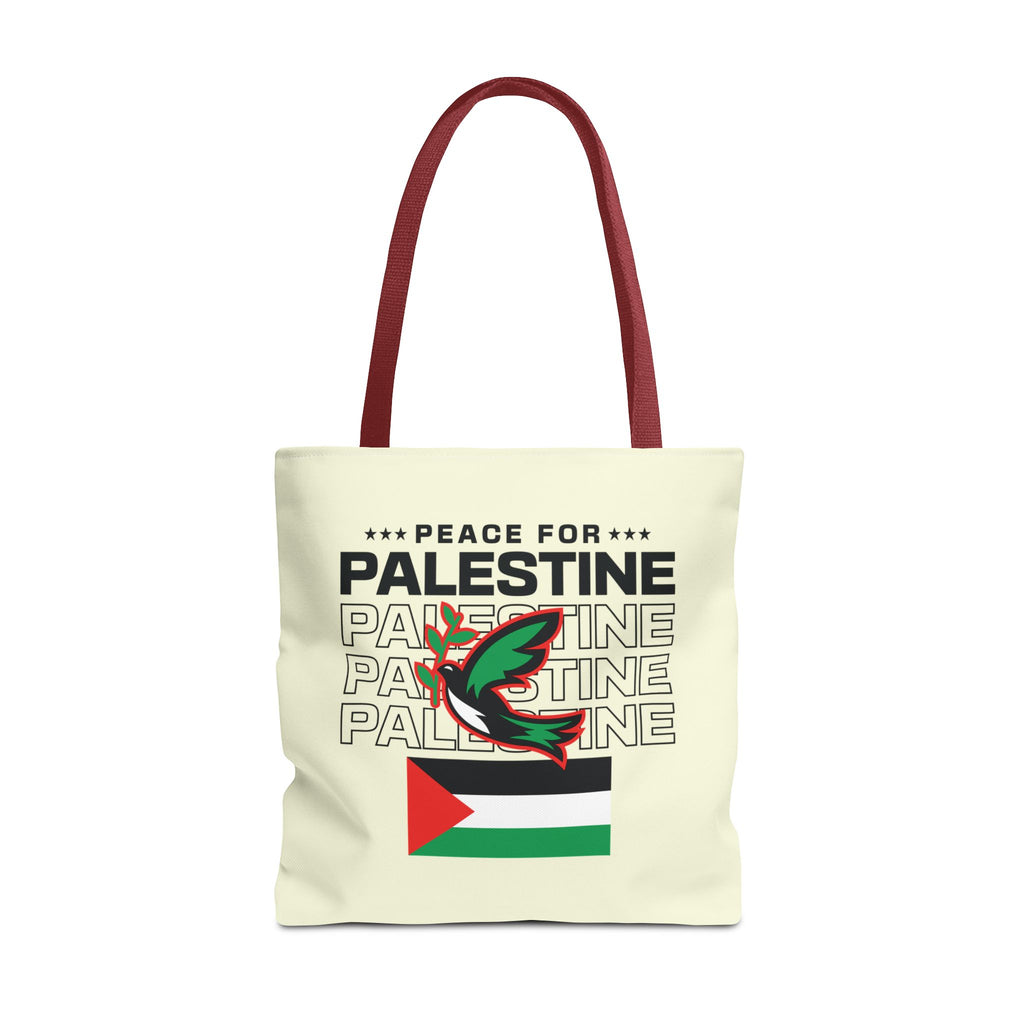 Peace for Palestine Tote Bag - 18’’ × / Red - Bags