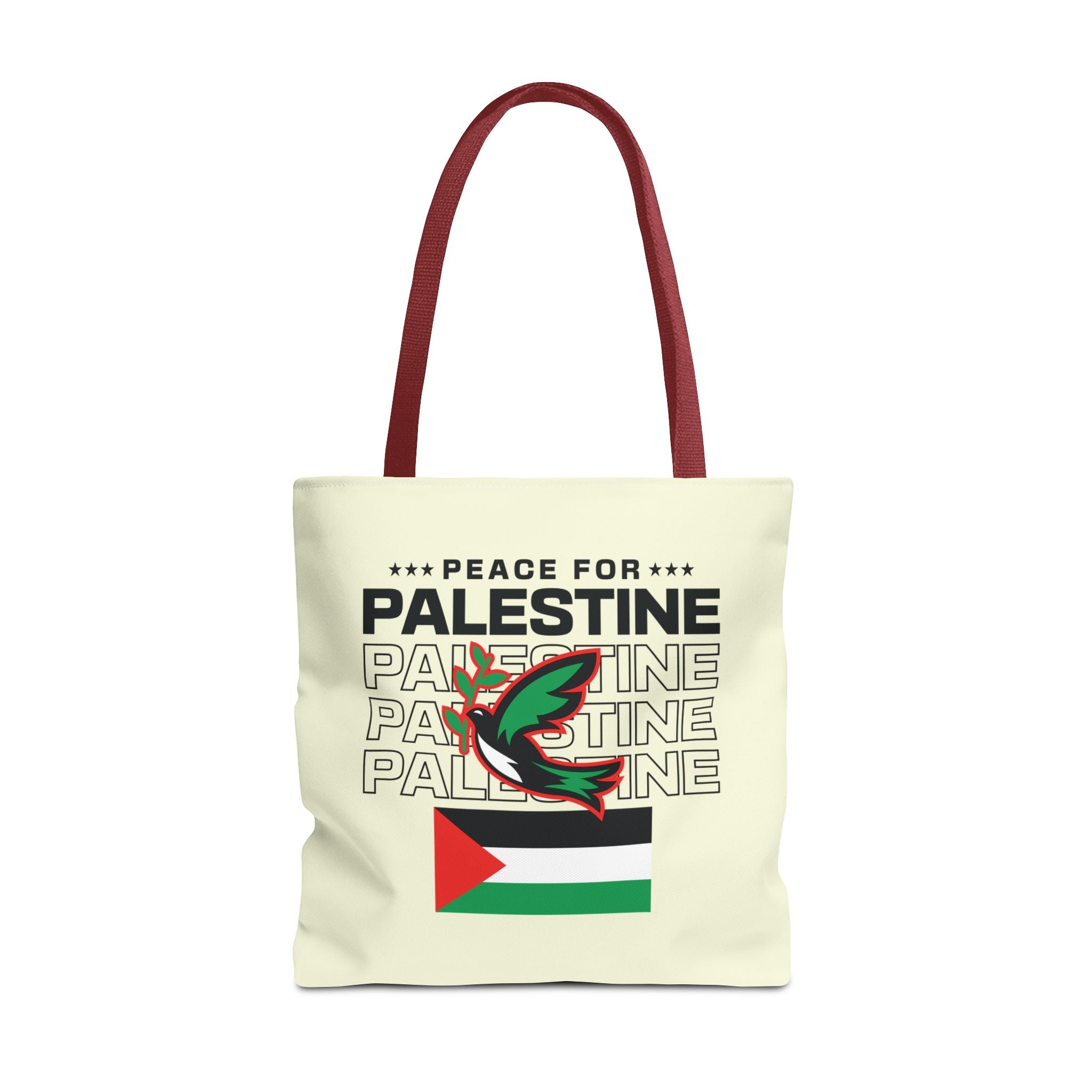 Peace for Palestine Tote Bag - 18’’ × / Red - Bags