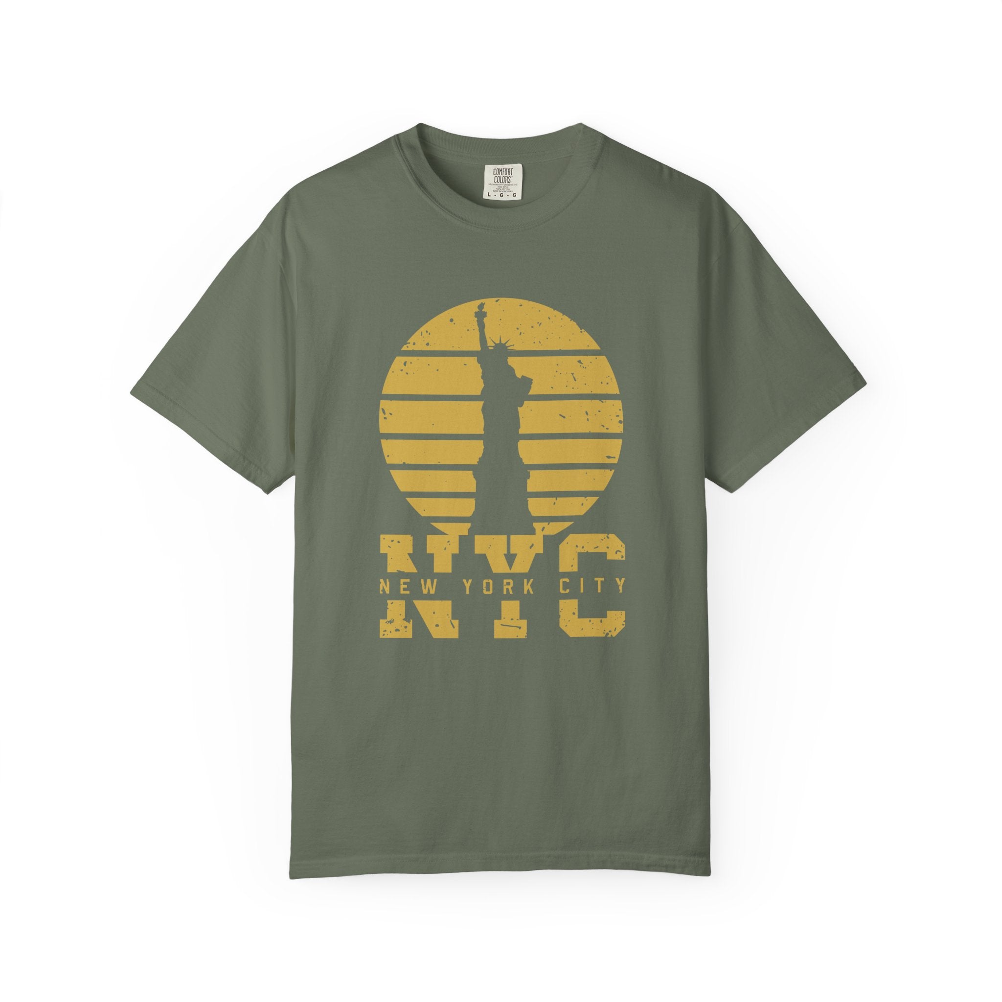 NYC Sunset Graphic T-Shirt - Moss / S