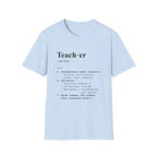 Teacher Definition T-Shirt (V4) - Light Blue / S - T-Shirt