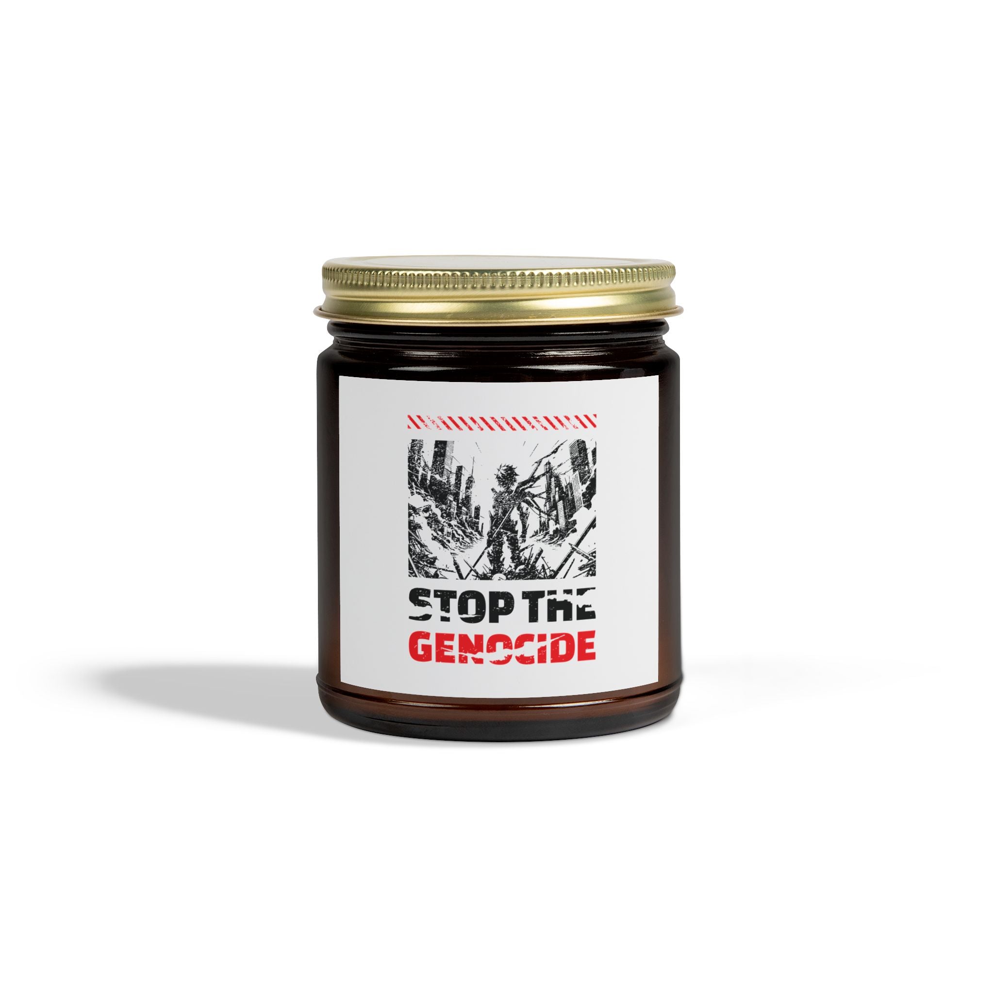 Stop the Genocide Scented Candles - 9oz / Amber / Vanilla Bean - Home Decor