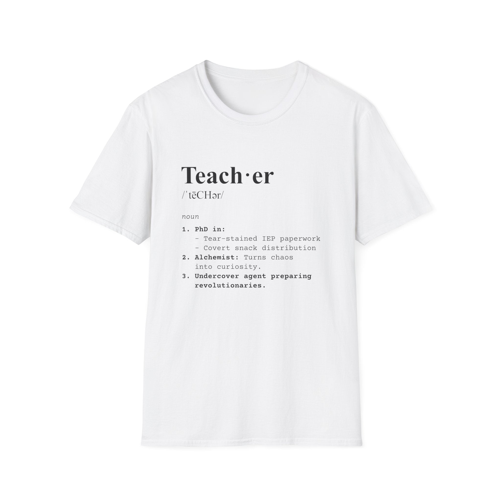 Teacher Definition T-Shirt (V5) - White / S - T-Shirt