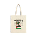Peace for Palestine Cotton Canvas Tote Bag - Natural / 15’’ x 16’’ - Bags